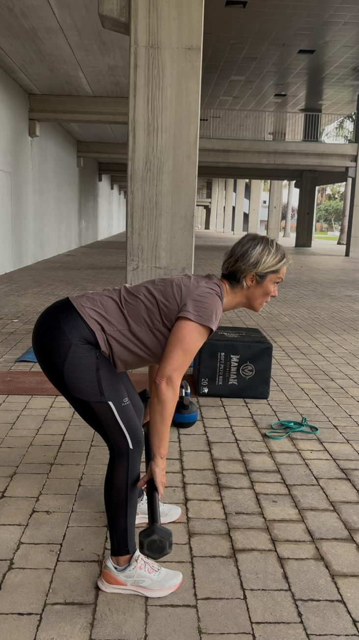 Levantamiento de pesa, entrenamiento en exteriores